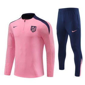 Atlético Madrid Sweat d'Entraînement Quart-Zip Rose 2024-25